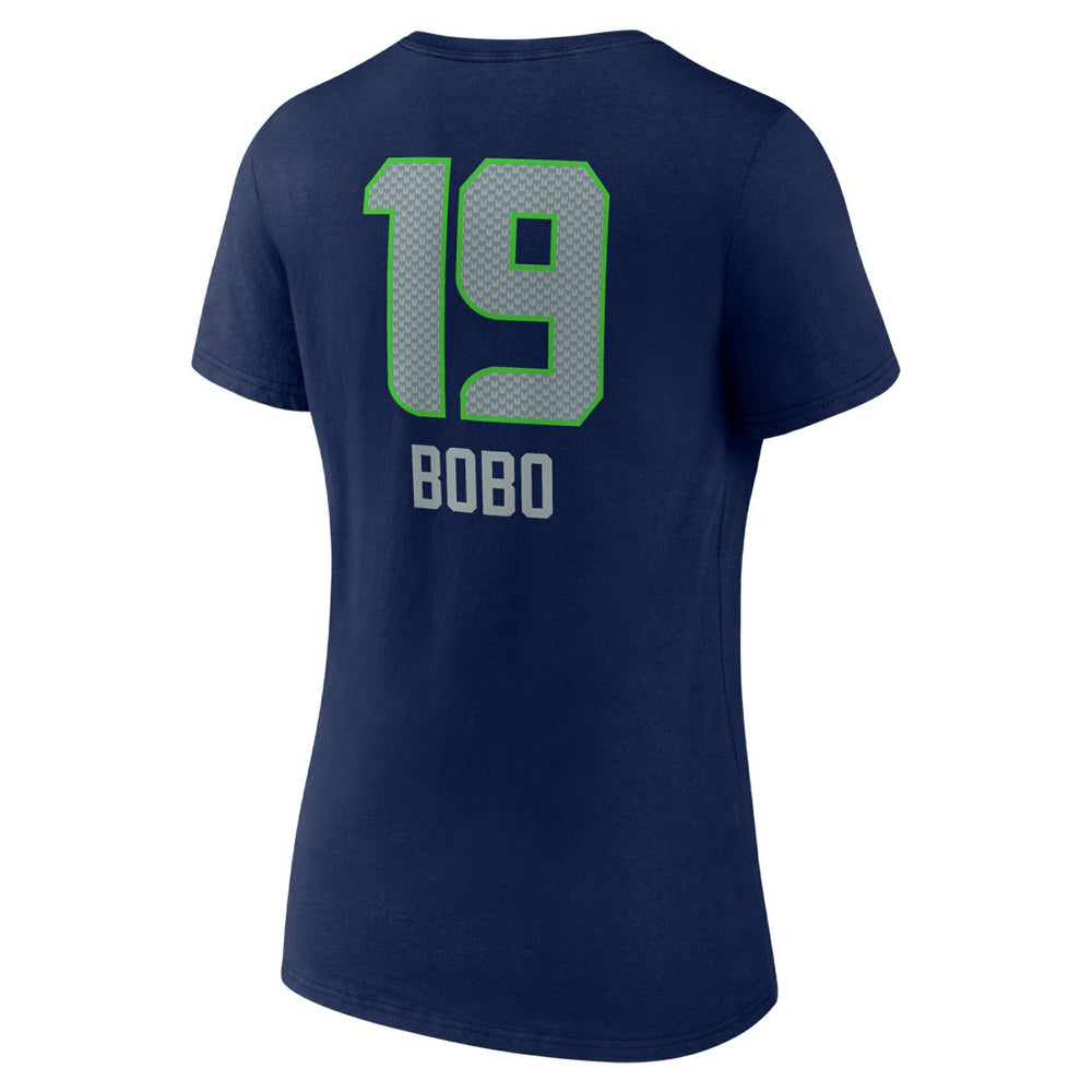 Jake Bobo Seattle Seahawks Women's Team Wordmark Player Name & Number V-Neck T-Shirt - College Navy online