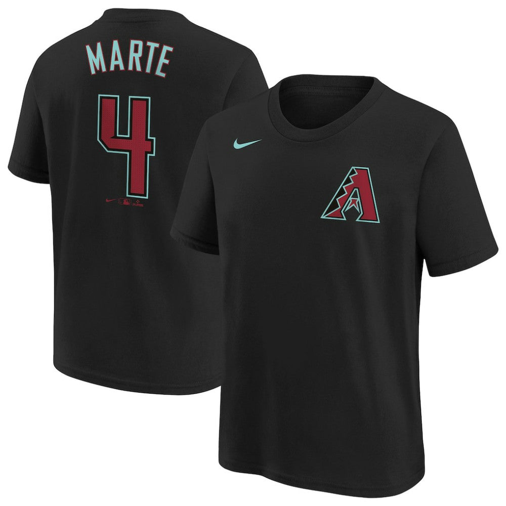 Ketel Marte Arizona Diamondbacks Youth Name & Number T-Shirt - Black | Nike