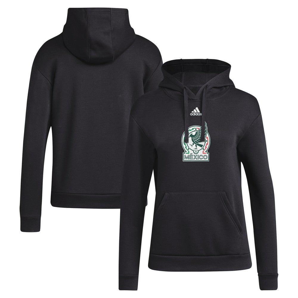 Mexico National Team Women's Crest Pullover Hoodie - Black | Adidas shop