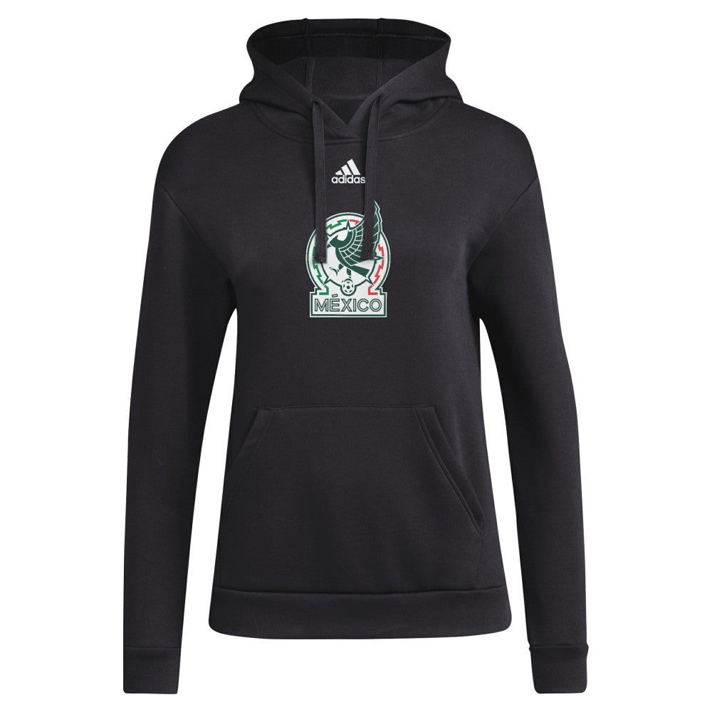 Mexico National Team Women's Crest Pullover Hoodie - Black | Adidas shop