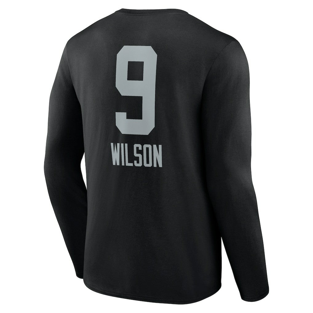 Tyree Wilson Las Vegas Raiders Team Wordmark Player Name & Number Long Sleeve T-Shirt - Black cheap