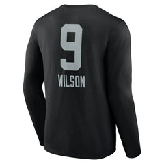 Tyree Wilson Las Vegas Raiders Team Wordmark Player Name & Number Long Sleeve T-Shirt - Black cheap