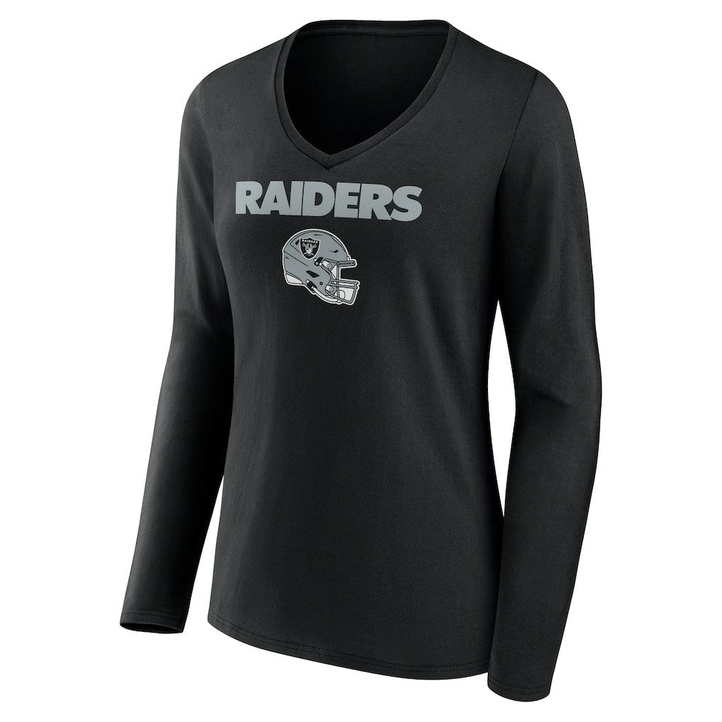 Tyree Wilson Las Vegas Raiders Women's Team Wordmark Player Name & Number Long Sleeve V-Neck T-Shirt - Black sale