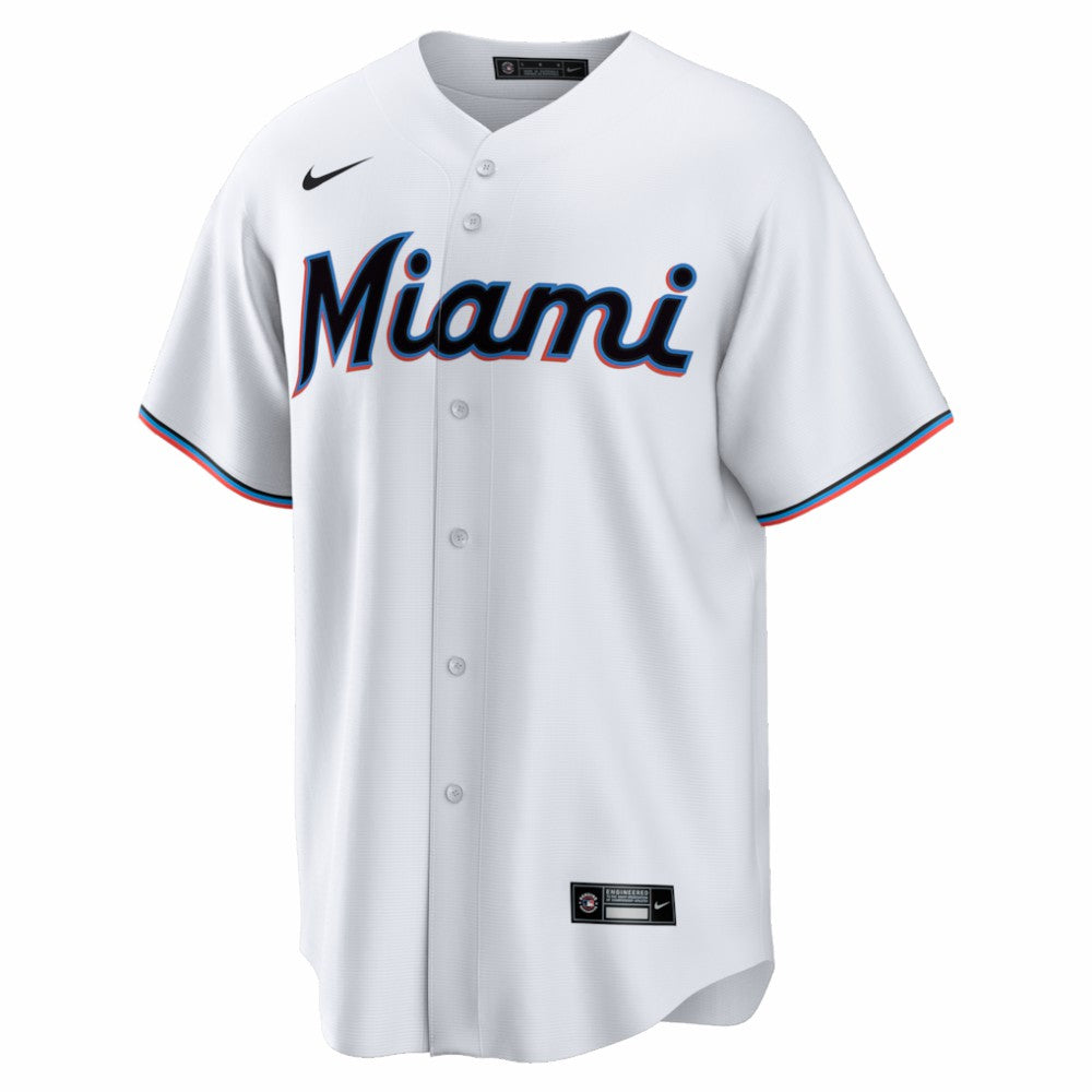 Miami Marlins Home Big & Tall Replica Jersey - White | Nike