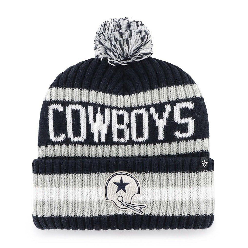 Dallas Cowboys '47 Bering Cuffed Knit Hat with Pom - Navy on sale