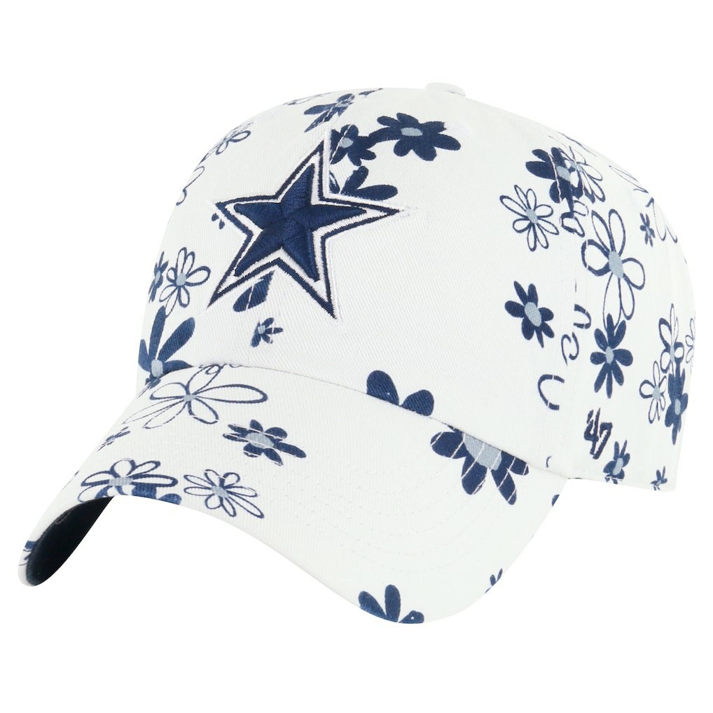 Dallas Cowboys '47 Girls Youth Daisy Delight Clean Up Adjustable Hat - White discount