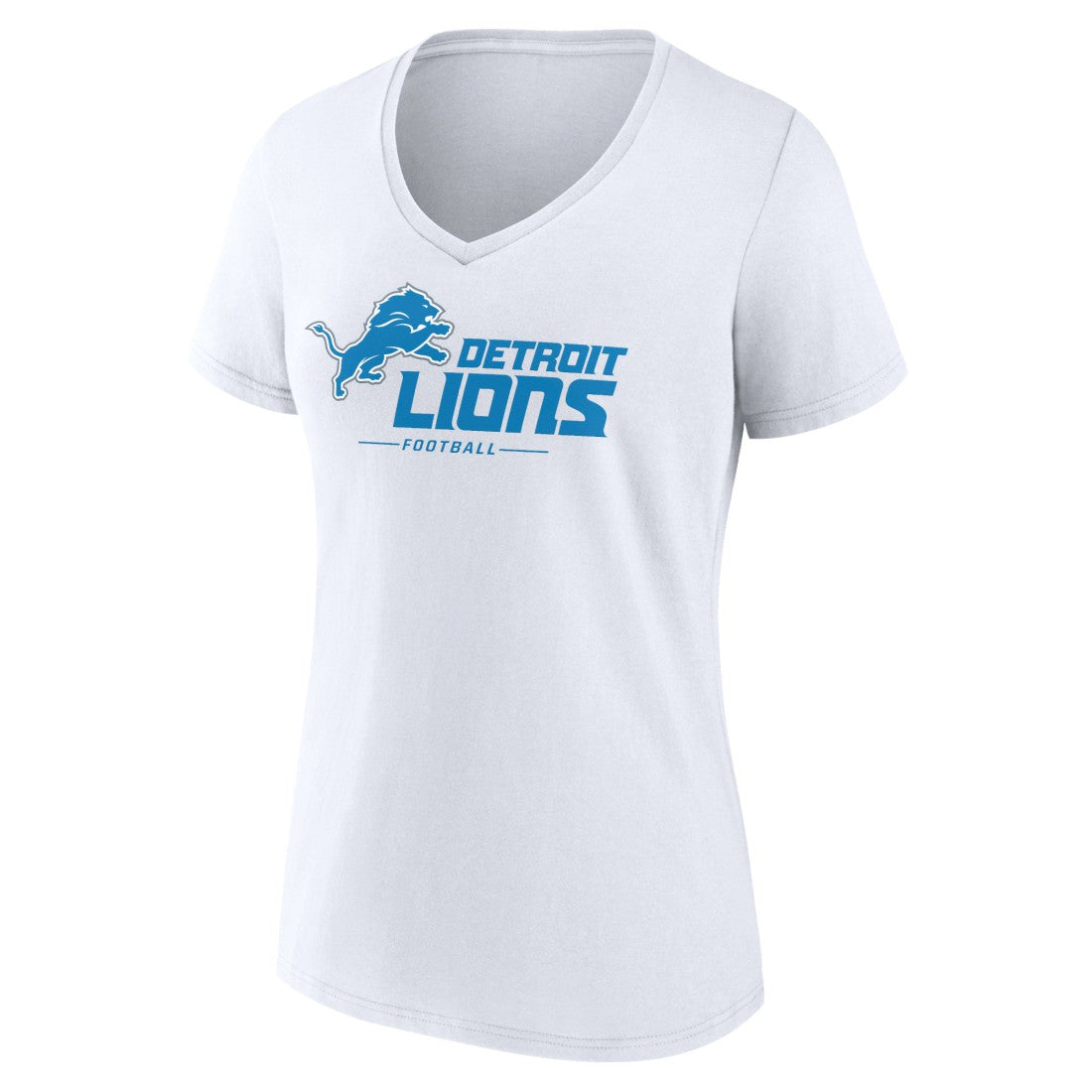 Detroit Lions Women's Lock Up V-Neck T-Shirt - White outlet