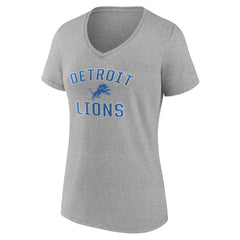 Detroit Lions Women's Victory Arch V-Neck T-Shirt - Gray discount