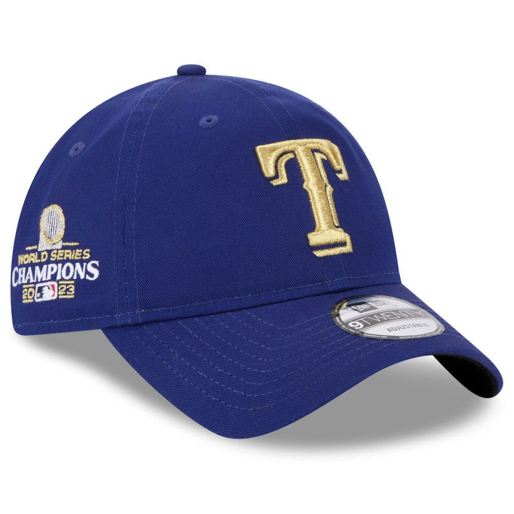 Texas Rangers 2024 Gold Collection 9TWENTY Adjustable Hat - Royal | New Era