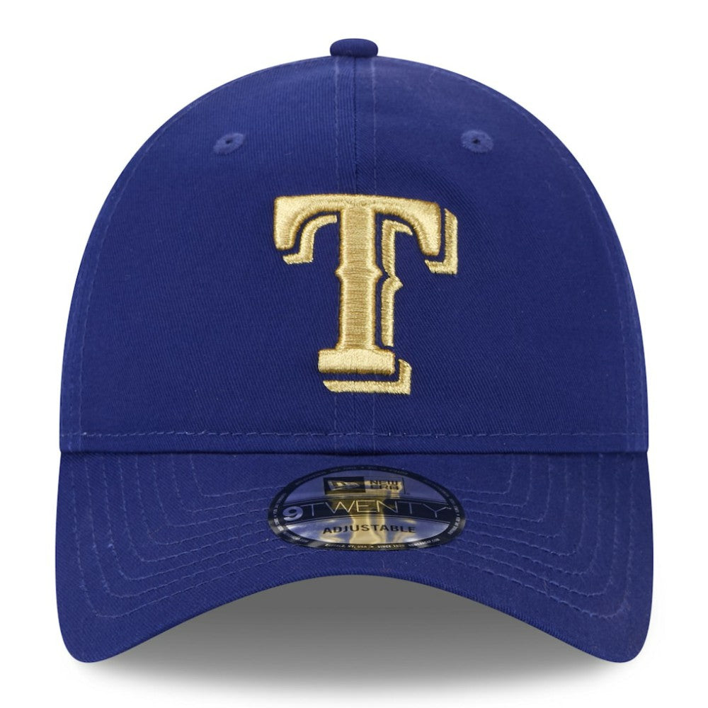 Texas Rangers 2024 Gold Collection 9TWENTY Adjustable Hat - Royal | New Era