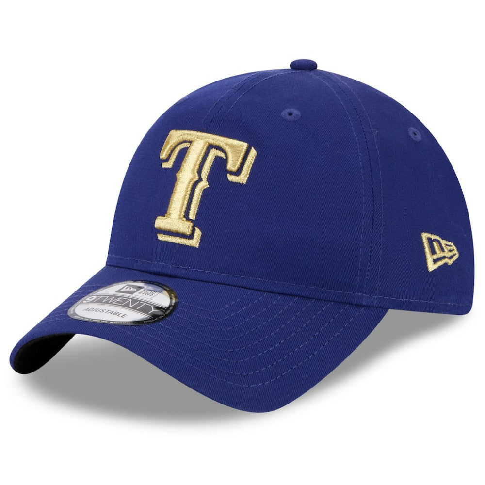 Texas Rangers 2024 Gold Collection 9TWENTY Adjustable Hat - Royal | New Era