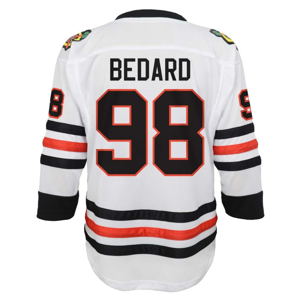 Connor Bedard Chicago Blackhawks Youth Away Replica Player Jersey White