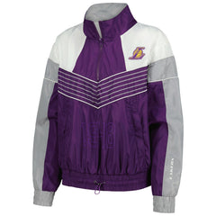 Los Angeles Lakers The Wild Collective Women's Courtside Half-Zip Track Jacket - Purple shop