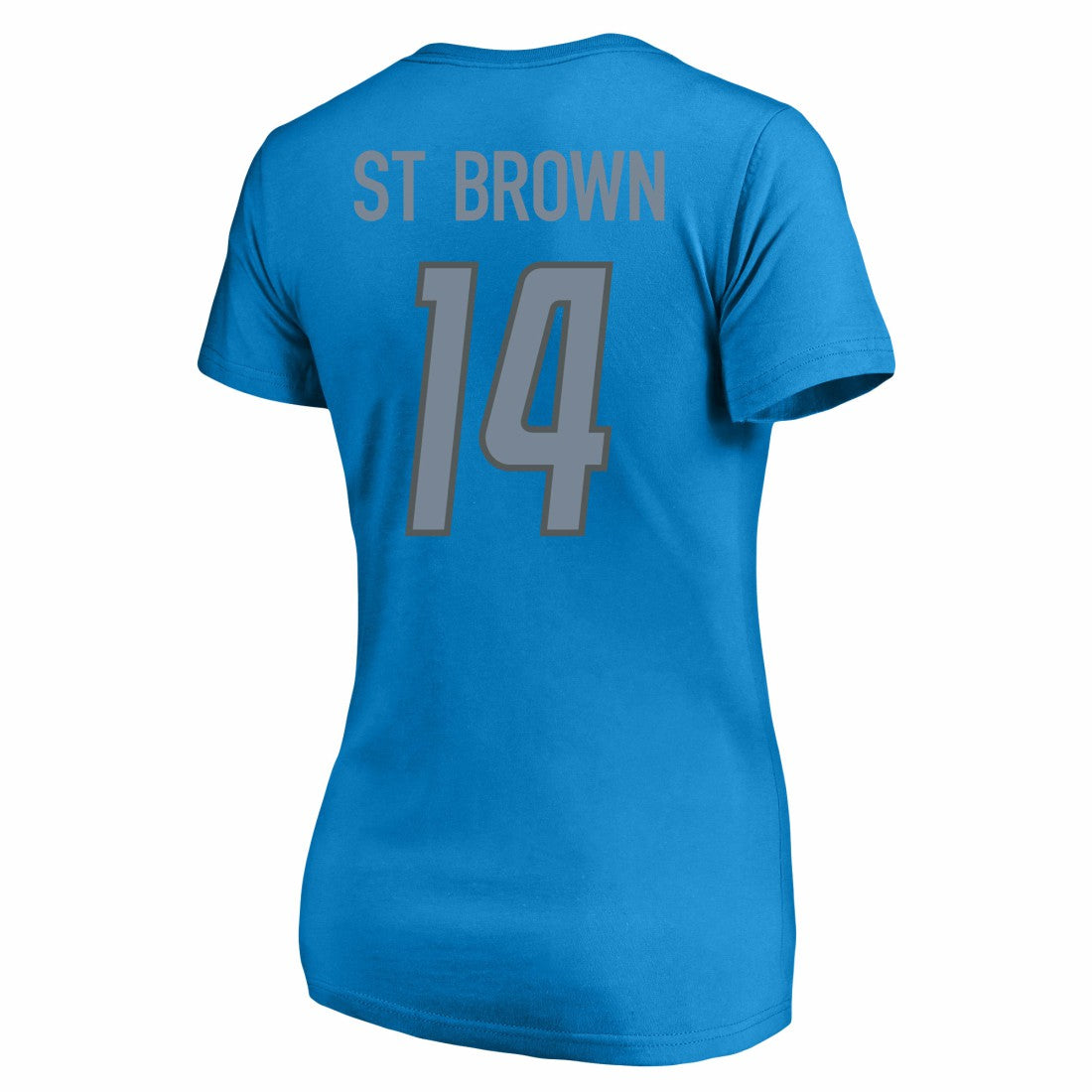 Amon-Ra St. Brown Detroit Lions Women's Plus Size Name & Number V-Neck T-Shirt - Blue cheap