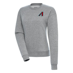 Arizona Diamondbacks Antigua Women's  Victory Crewneck Pullover Sweatshirt - Heather Gray
