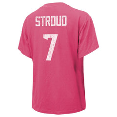 C.J. Stroud Houston Texans Majestic Threads Women's Name & Number T-Shirt - Pink online