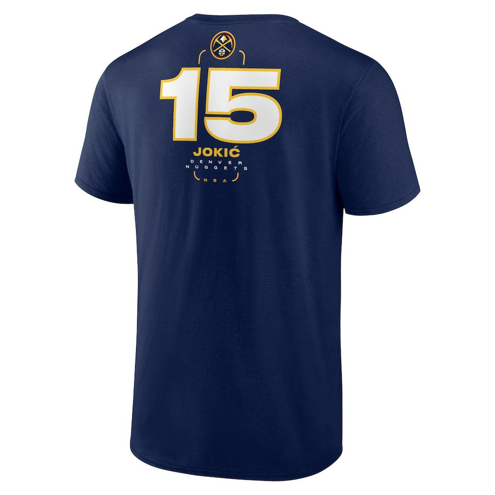 Nikola Jokic Denver Nuggets Behind The Back Name & Number T-Shirt sale - Navy for sale
