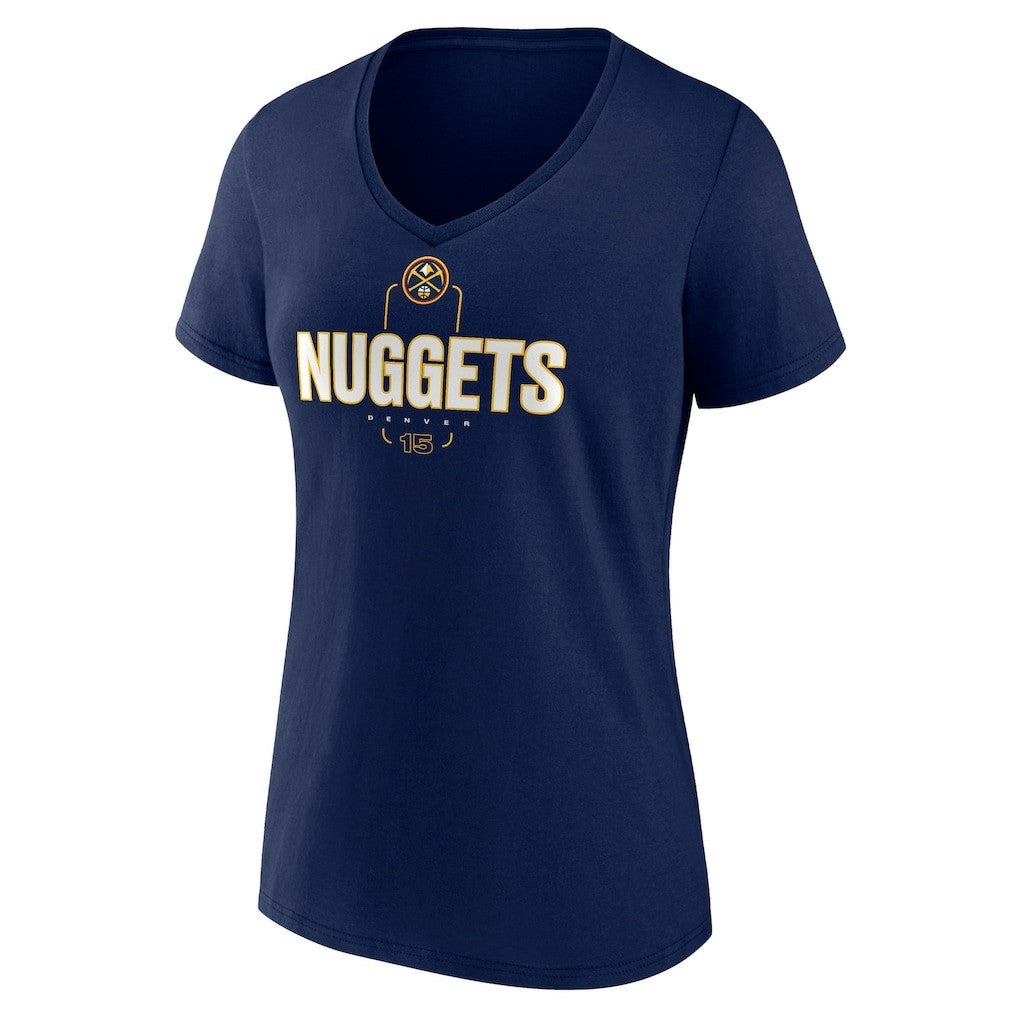 Nikola Jokic Denver Nuggets Women's Behind The Back Name & Number V-Neck T-Shirt sale - Navy online