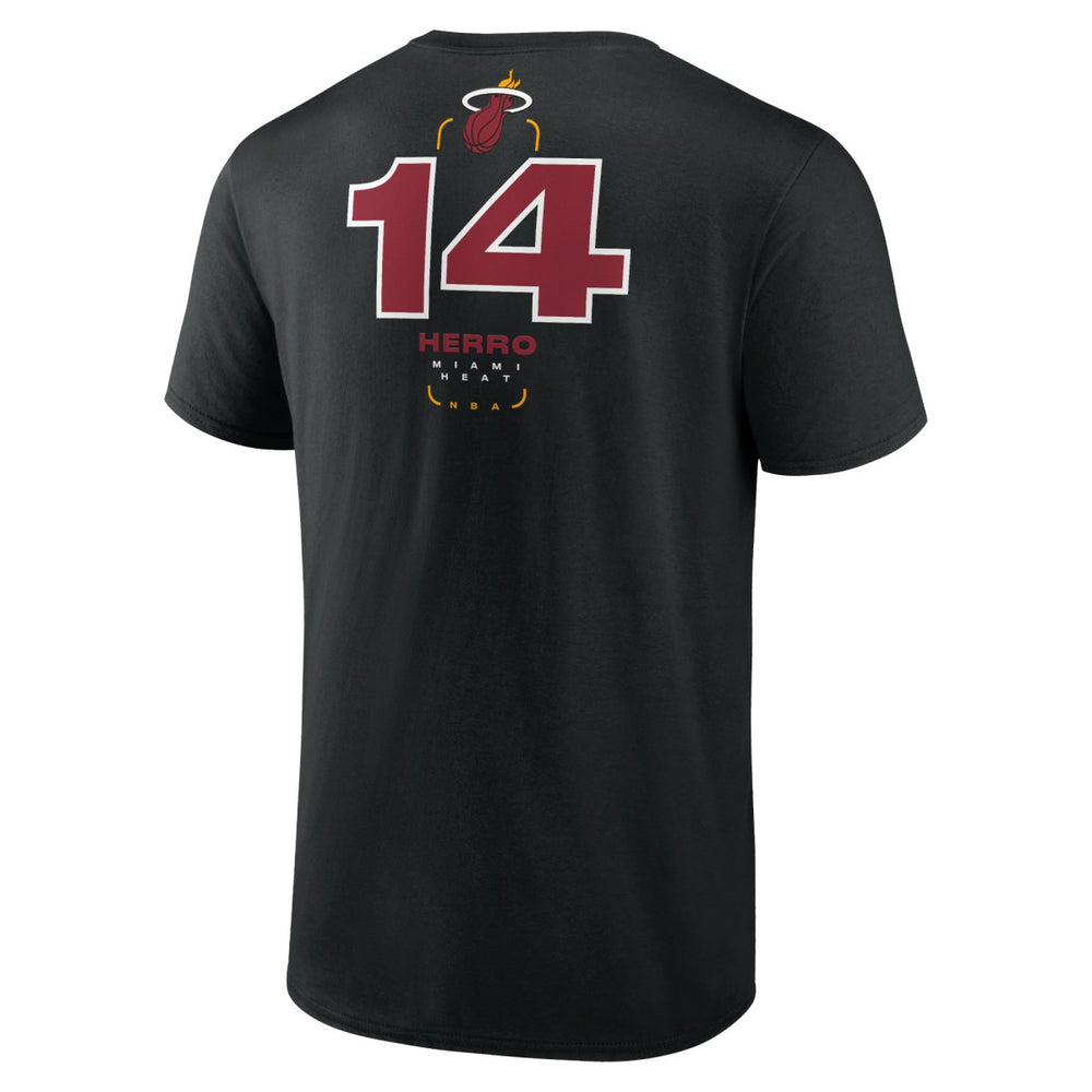 Tyler Herro Miami Heat Behind The Back Name & Number T-Shirt - Black for sale