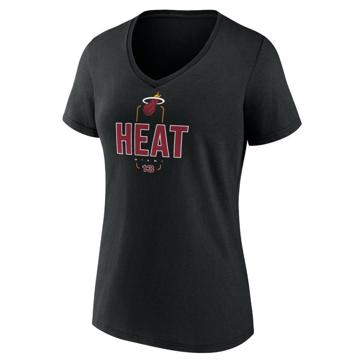Bam Adebayo Miami Heat Women's Behind The Back Name & Number V-Neck T-Shirt - Black cheap