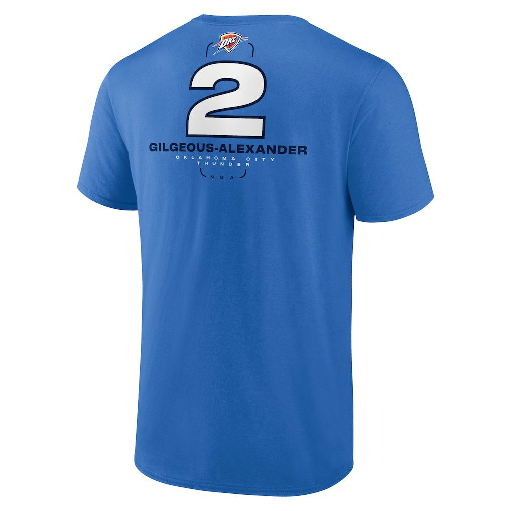 Shai Gilgeous-Alexander Oklahoma City Thunder Behind The Back Name & Number T-Shirt - Blue cheap