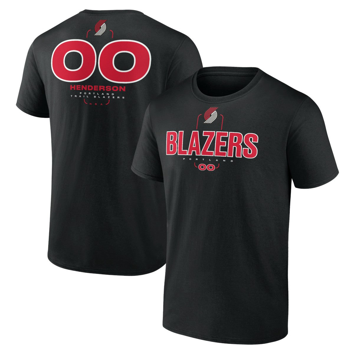 Scoot Henderson Portland Trail Blazers Behind The Back Name & Number T-Shirt - Black online