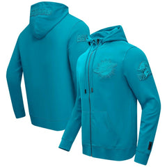 Miami Dolphins Pro Standard Triple Tonal Full-Zip Hoodie - Aqua sale