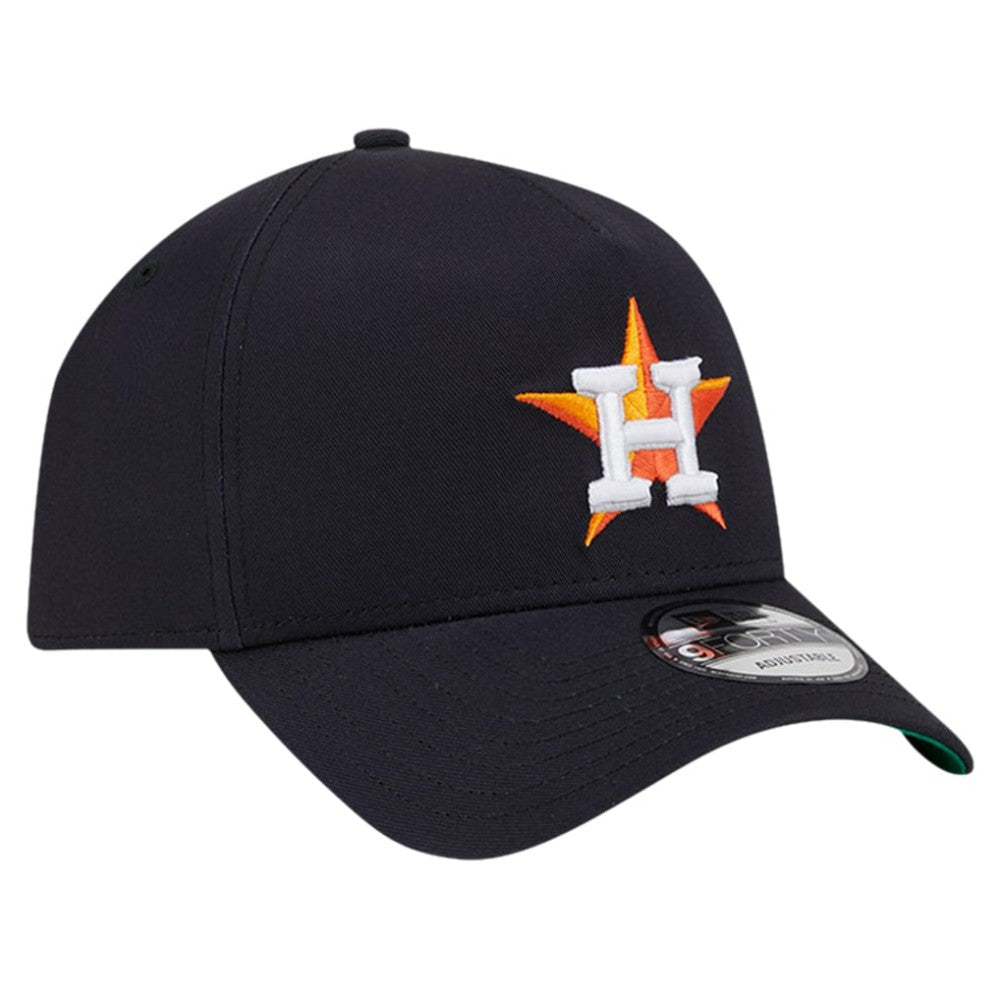 Houston Astros Team Color A-Frame 9FORTY Adjustable Hat - Navy | New Era
