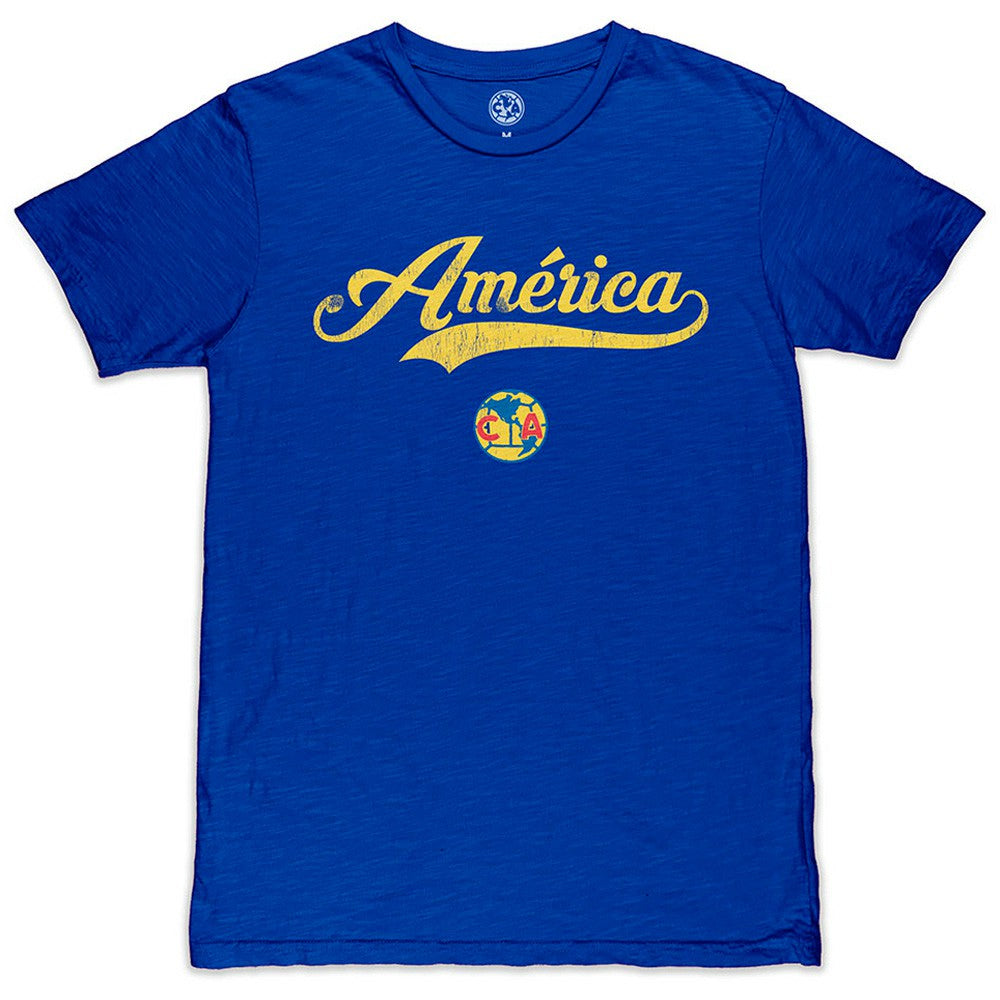 Club America 1863FC Script Slub T-Shirt - Royal shop