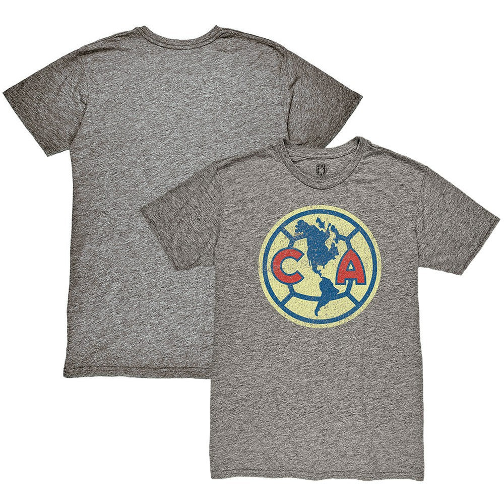 Club America 1863FC Color Crest Twisted Tri-Blend Slub T-Shirt - Heather Gray cheap