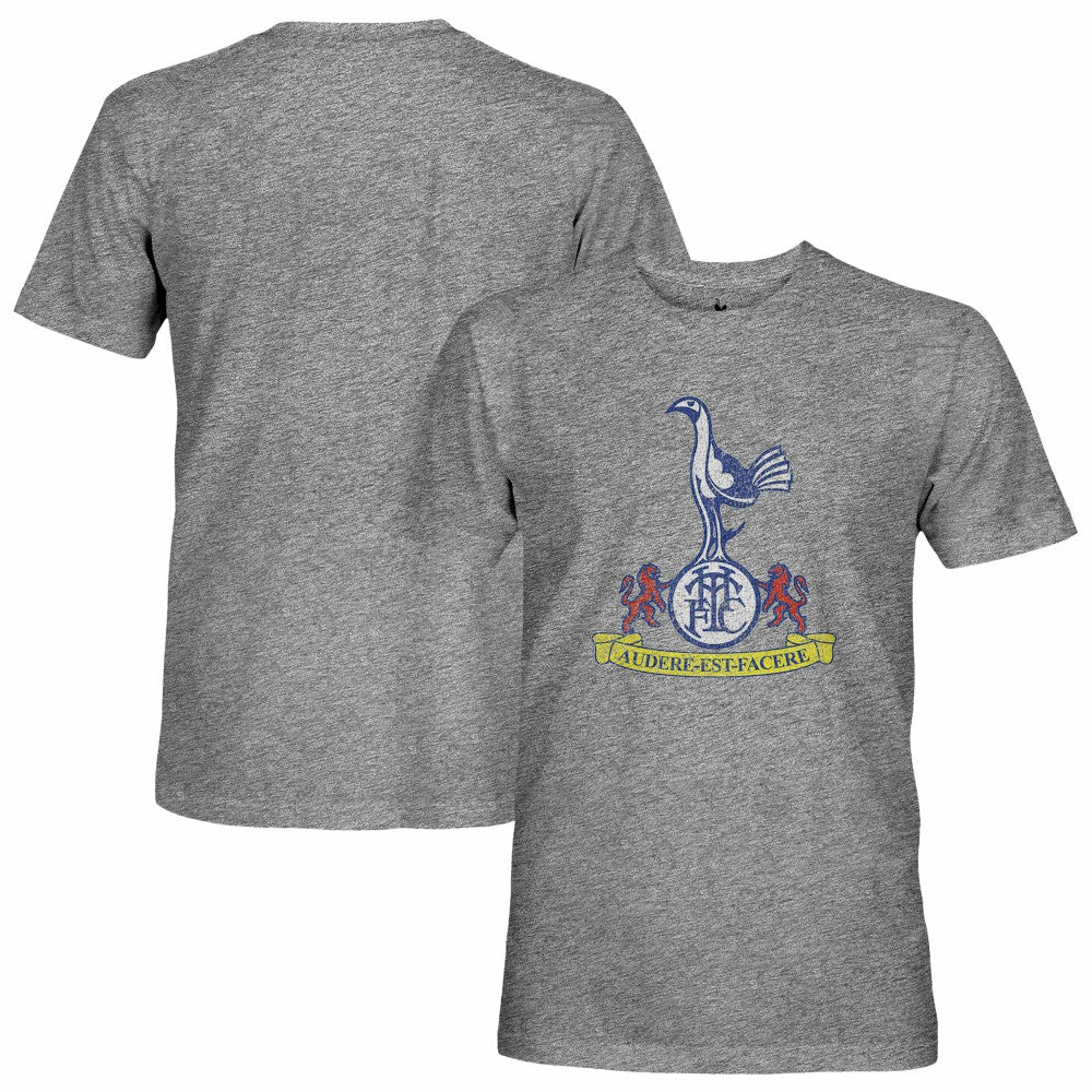Tottenham Hotspur 1863FC Retro Crest Twisted Tri-Blend Slub T-Shirt - Heather Gray cheap