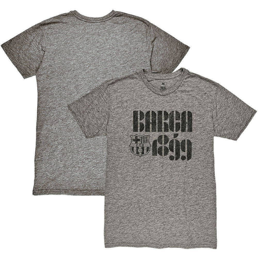 Barcelona 1863FC Retro Vibes Twisted Tri-Blend Slub T-Shirt - Heather Gray online