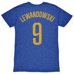 Robert Lewandowski Barcelona 1863FC Player Name & Number Twisted Tri-Blend Slub T-Shirt - Heather Royal shop
