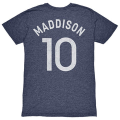 James Maddison Tottenham Hotspur 1863FC Player Name & Number Twisted Tri-Blend Slub T-Shirt - Heather Navy outlet