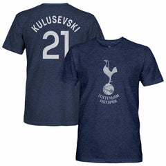 Dejan Kulusevski Tottenham Hotspur 1863FC Player Name & Number Twisted Tri-Blend Slub T-Shirt - Heather Navy for sale
