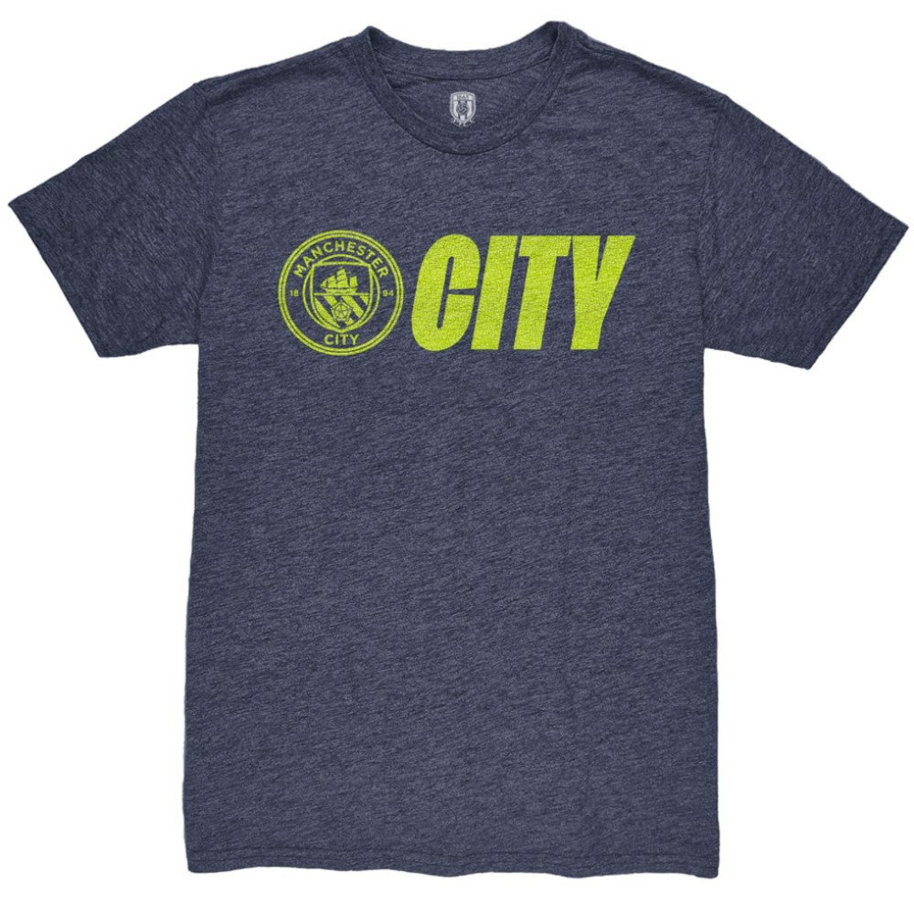 Manchester City 1863FC Lockup Twisted Tri-Blend Slub T-Shirt - Heather Navy sale