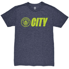 Manchester City 1863FC Lockup Twisted Tri-Blend Slub T-Shirt - Heather Navy sale