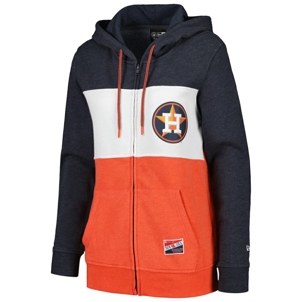 Houston Astros Women's Color Block Full-Zip Hoodie Jacket - Navy | New Era
