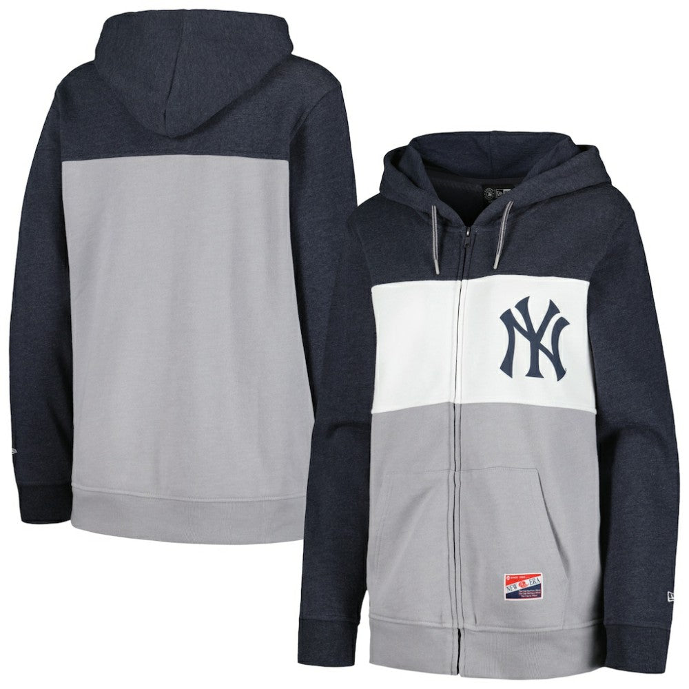 New York Yankees Women's Color Block Full-Zip Hoodie Jacket - Navy | New Era