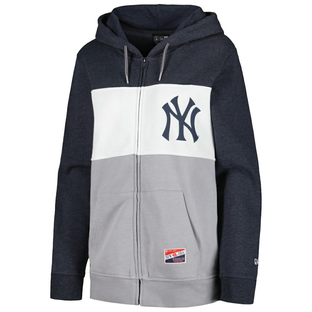 New York Yankees Women's Color Block Full-Zip Hoodie Jacket - Navy | New Era