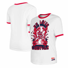 St. Louis Cardinals Women's Oversized Ringer T-Shirt - White | New Era