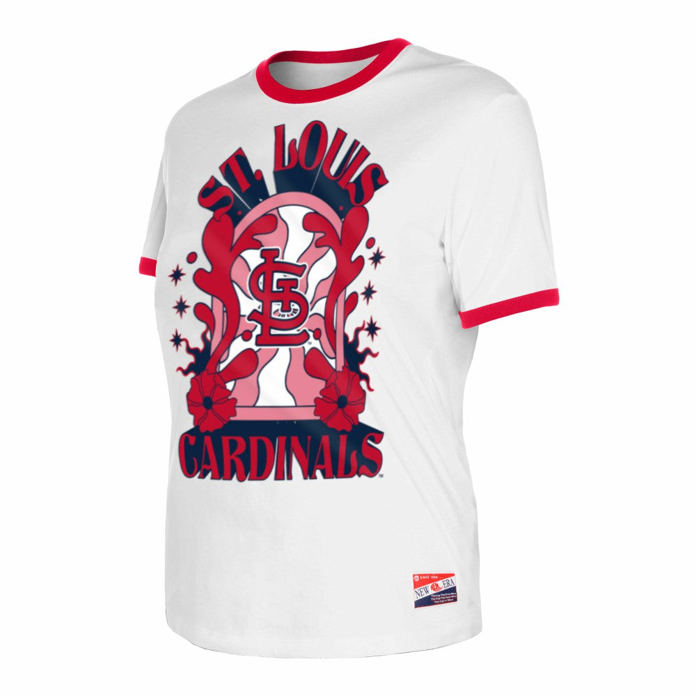 St. Louis Cardinals Women's Oversized Ringer T-Shirt - White | New Era