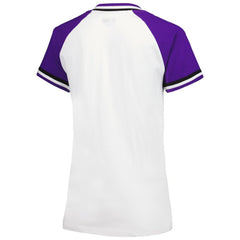 Colorado Rockies Women's Jersey Double Binding Raglan V-Neck T-Shirt - White | New Era