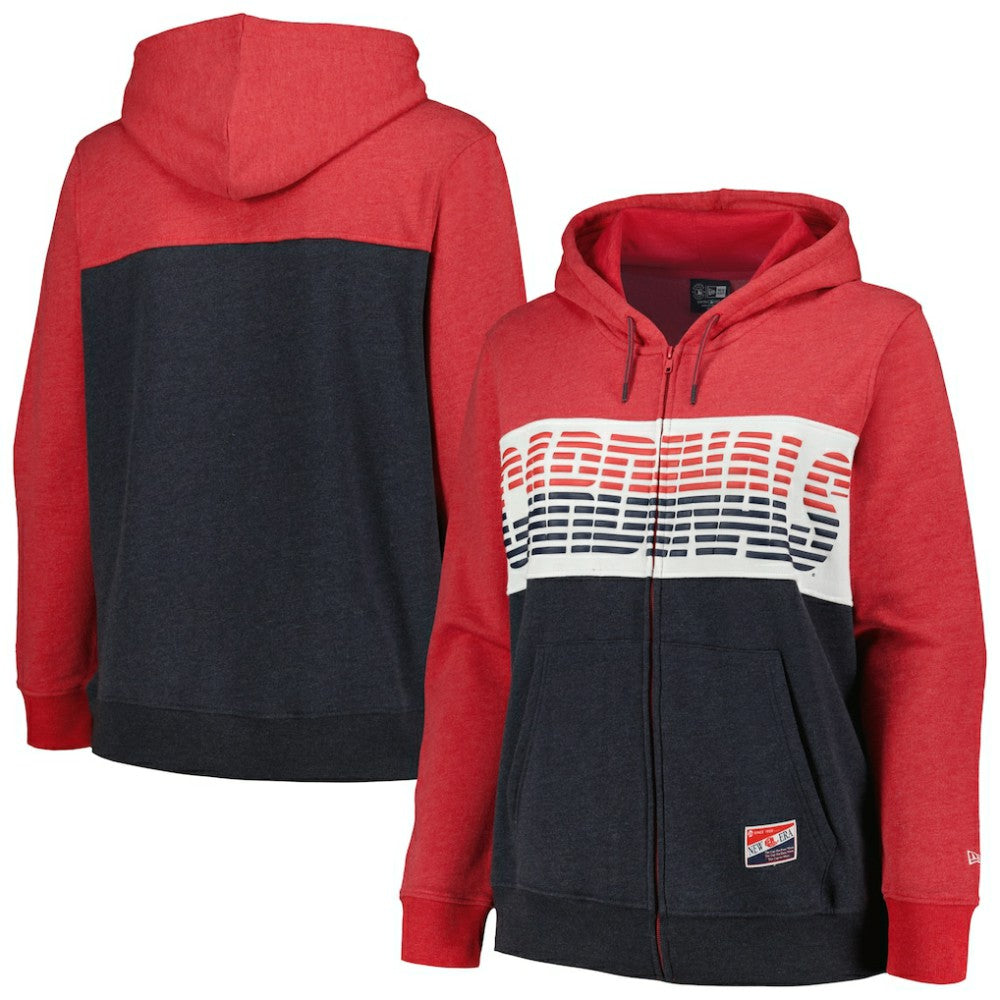 St. Louis Cardinals Women's Plus Size Color Block Full-Zip Hoodie - Red | New Era
