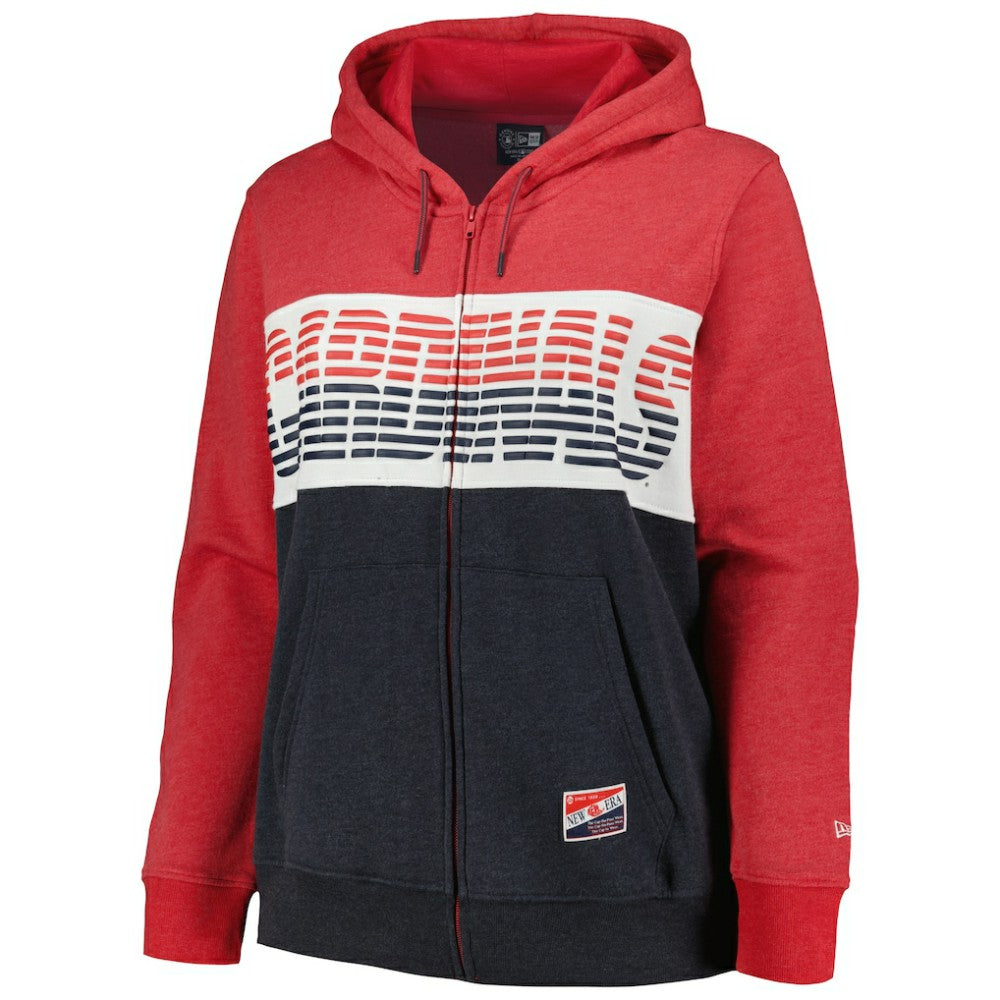St. Louis Cardinals Women's Plus Size Color Block Full-Zip Hoodie - Red | New Era