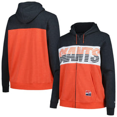 San Francisco Giants Women's Plus Size Color Block Full-Zip Hoodie - Black | New Era