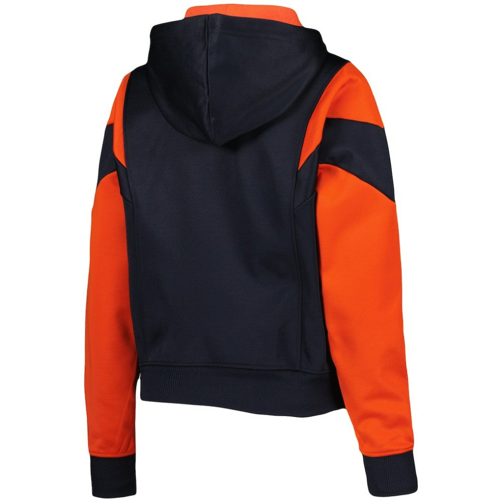 Houston Astros Women's Color Block Fleece Quarter-Zip Hoodie - Navy | New Era