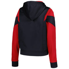 Boston Red Sox Women's Color Block Fleece Quarter-Zip Hoodie - Navy | New Era