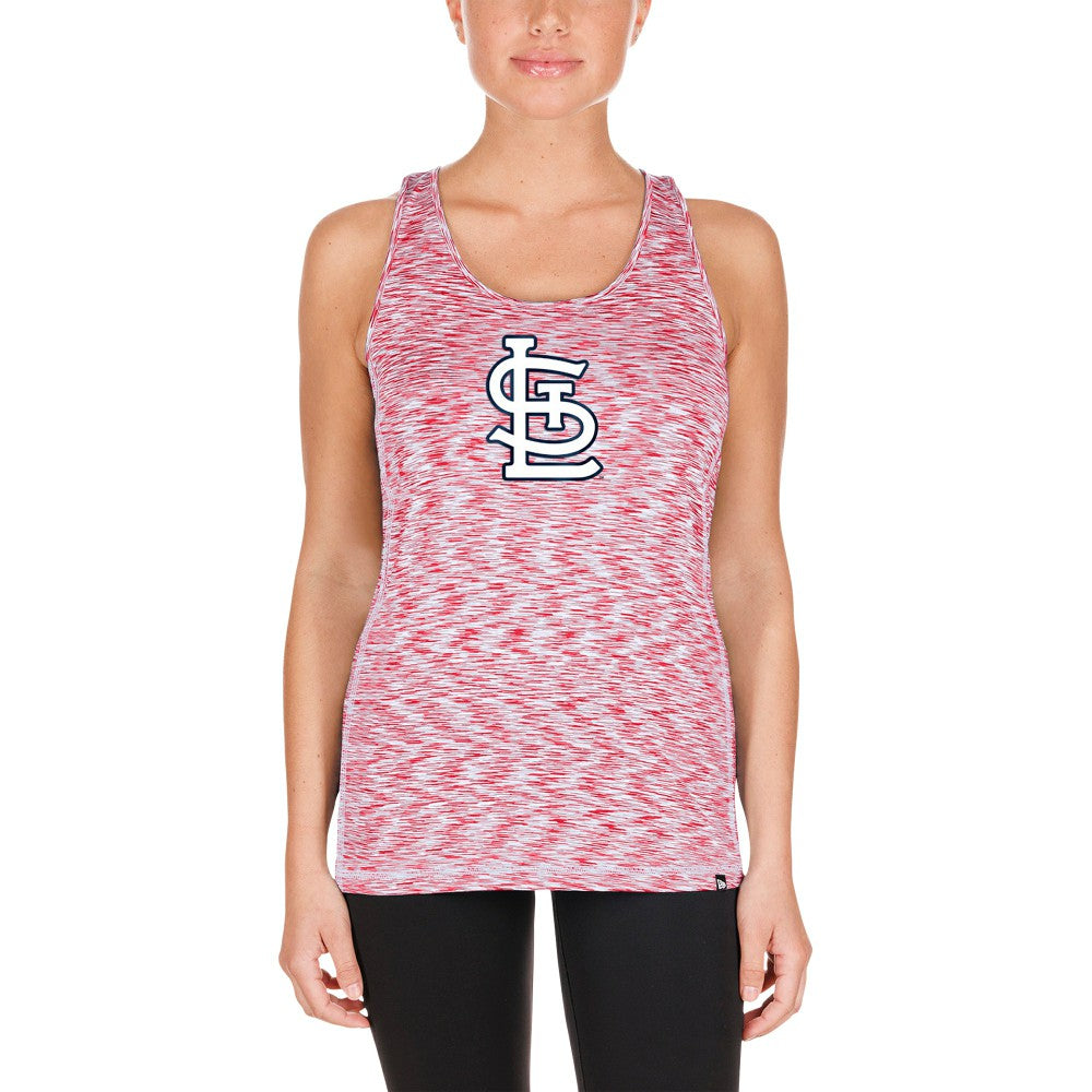 St. Louis Cardinals Women's Space Dye Keyhole Back Tank Top - Red | New Era