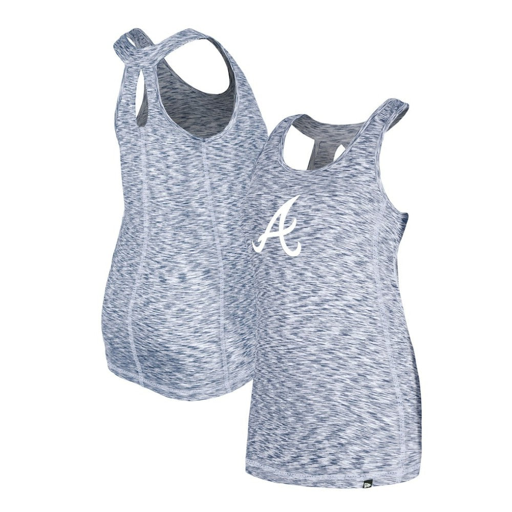 Atlanta Braves Women's Space Dye Keyhole Back Tank Top - Navy | New Era